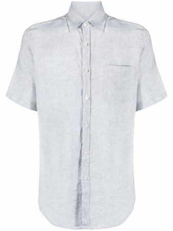 Canali short-sleeved linen shirt - FARFETCH