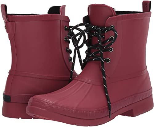 Amazon.com | Chooka Women's Eastlake Rain Duck Combat Boot, Red, 9 M US | Rain Footwear