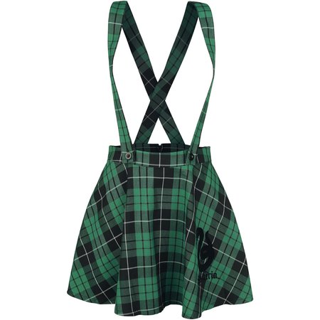 green plaid skirt with suspenders - Buscar con Google