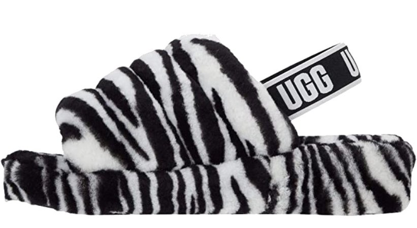 Zebra Ugg Slides