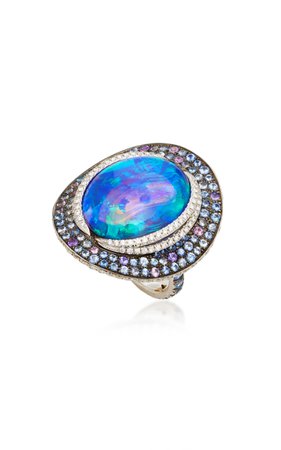 One-Of-A-Kind Black Opal Ring by Katherine Jetter | Moda Operandi