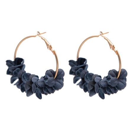 Fashion Fabric Flower Drop Earrings For Women 2018