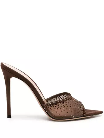 Gianvito Rossi Rania 105mm crystal-embellished Sandals - Farfetch