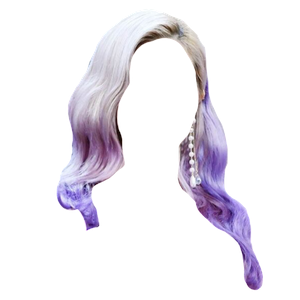 White Purple Hair PNG