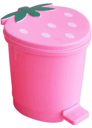 strawberry trash can