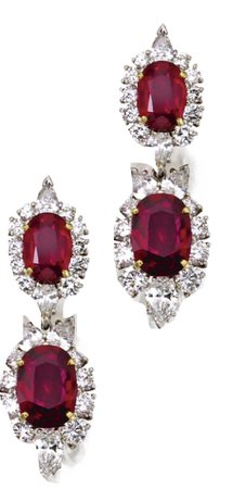 sothesby’s ruby and diamond earrings