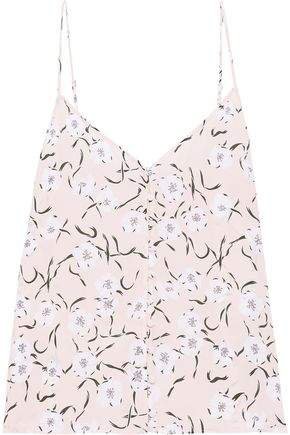 Ines Floral-print Washed-silk Camisole