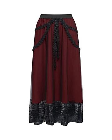 Amazon.com: TOPYISUM Long Skirts for Women Gothic Steampunk Skirt Double-Layer Victorian Renaissance Skirt Tassels 2022(Red,XX-Large) : Clothing, Shoes & Jewelry