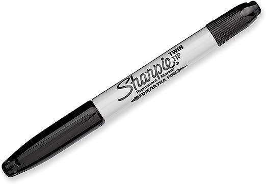 Amazon.com : Sharpie Fine/Ultra Fine Twin Tip Permanent Marker, Black (Pack of 12) : Office Products