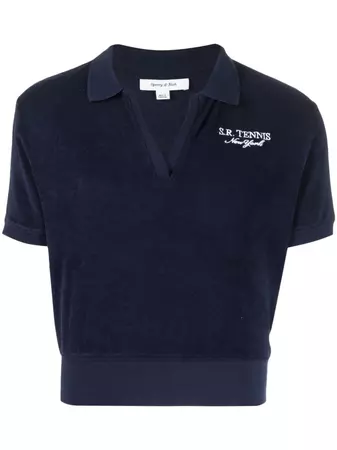 Sporty & Rich logo-embroidery Cotton Polo Shirt - Farfetch