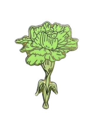 Green carnation Enamel Pin