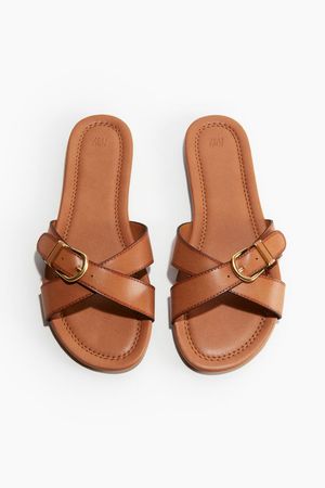 Buckle-detail Sandals - Light brown - Ladies | H&M US