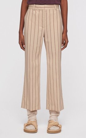 Talia Striped Wool-Blend Cropped Trousers By Joseph | Moda Operandi