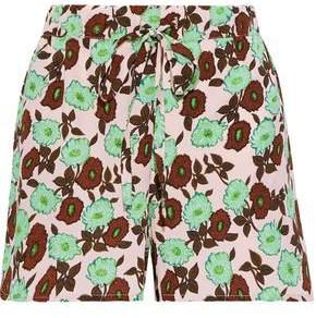 Luciano Floral-print Crepe Shorts