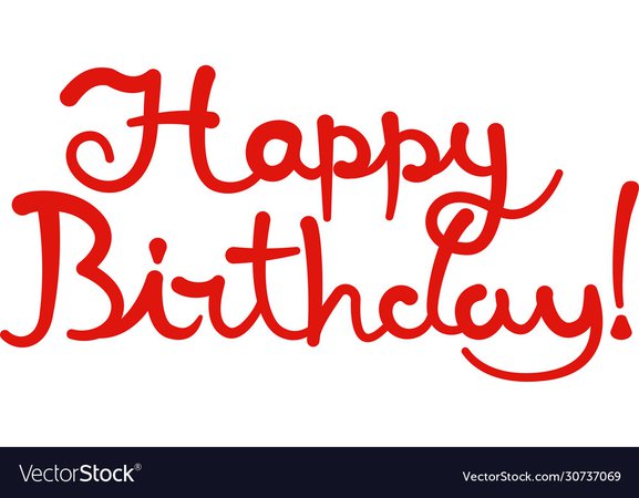 Happy birthday lettering Royalty Free Vector Image