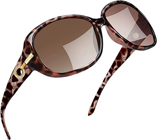 Amazon.com: Polarized Big Sunglasses for Women Oversized, Large Tortoise Womens Sunglasses with Dark Brown Lens, Elegant Leopard UV Sun Glasses, Ladies Jackie Sunnies Trendy Shades for Women Sensitive Eyes : Clothing, Shoes & Jewelry