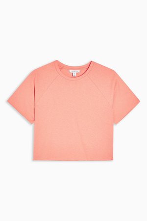 Apricot Raglan Crop T-Shirt | Topshop