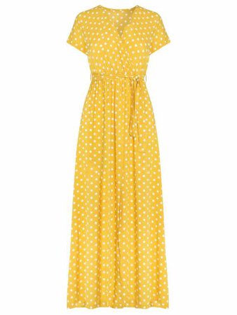 yellow wrap maxi dress - Google Search