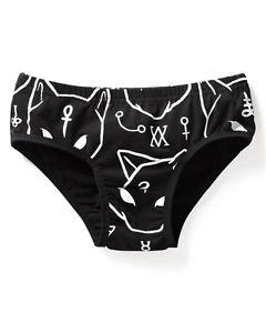 KILLSTAR Goth Occult Gothic Azrael Panty Black Cat Alchemical Symbol Underwear