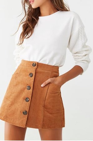 light brown corduroy skirt
