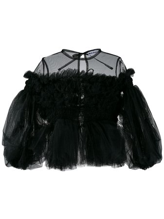 Molly Goddard ruffled tulle blouse $2,296 - Buy Online - Mobile Friendly, Fast Delivery, Price