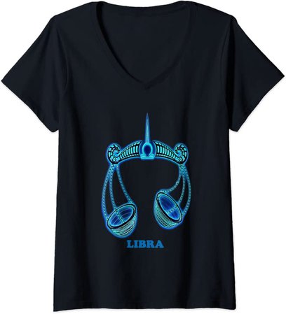 Amazon.com: Womens Libra Personality Astrology Zodiac Sign Horoscope Design V-Neck T-Shirt: Clothing