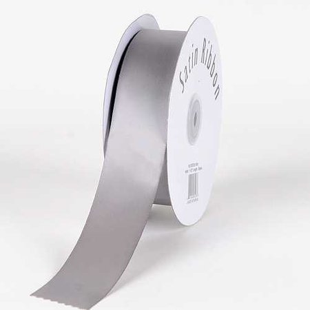 Satin Ribbon Single Face Silver ( 1-1/2 inch | 50 Yards ) - BBCrafts - Wholesale Ribbon, Tulle Fabrics, Wedding Supplies, Tablecloths & Floral Mesh at Best Prices
