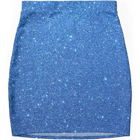 blue sequin mini skirt
