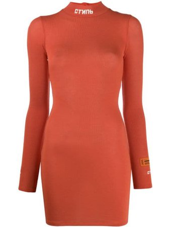 Orange Heron Preston Stretch Jersey Dress | Farfetch.com