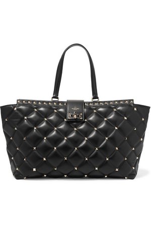 Valentino | Valentino Garavani Candystud quilted leather tote | NET-A-PORTER.COM