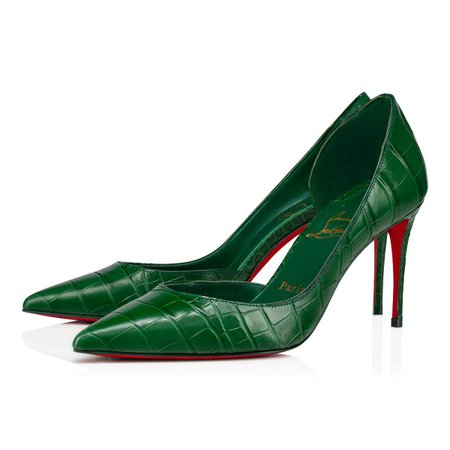IRIZA 85 GREEN LEATHER - Women Shoes - Christian Louboutin