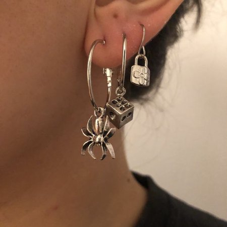 stack earrings silver
