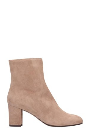 LAutre Chose Ankle Boots In Powder Suede