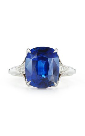 Blue Sapphire Trillium Embrace Ring by McTeigue & McClelland | Moda Operandi