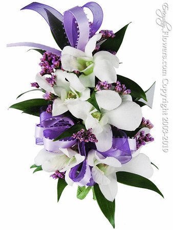 Lavender And White Orchid Corsage by Everyday Flowers