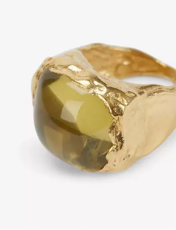 SIMUERO Boya 18ct Gold-Plated Recycled Sterling-Silver And Quartz Ring | Endource