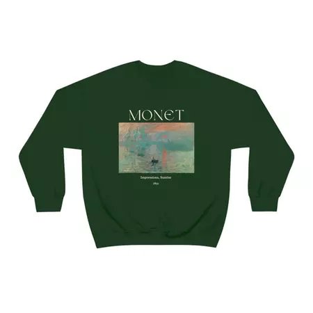 Claude Monet Impression Sunrise Art Sweatshirt, Famous Painting Pullov