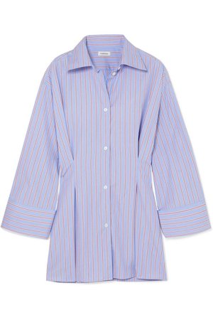 Totême - Striped Cotton-poplin Shirt - Blue