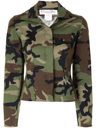 Christian Dior pre-owned camouflage-print single-breasted Jacket - Farfetch