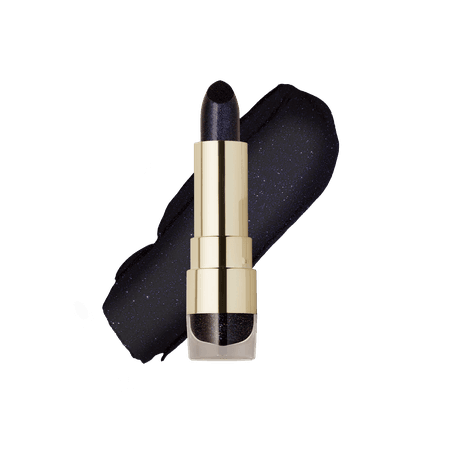 Black glitter lipstick