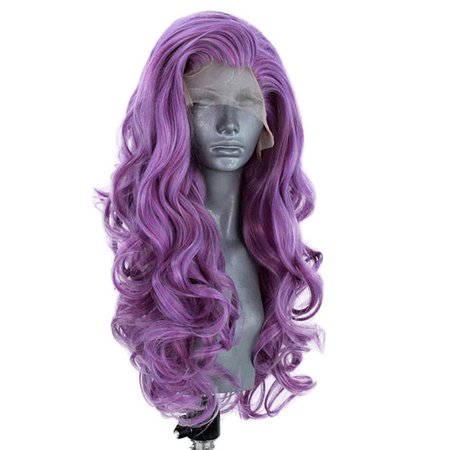 Synthetic Lace Front Wig Wavy Side Part Lace Front Wig Long Purple Synthetic Hair 18-26 inch Women's Adjustable Heat Resistant Party Purple 7822783 2020 – $44.99