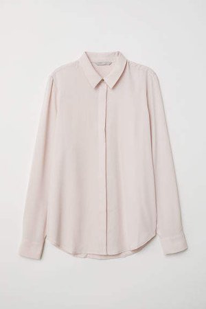 Long-sleeved Blouse - Pink