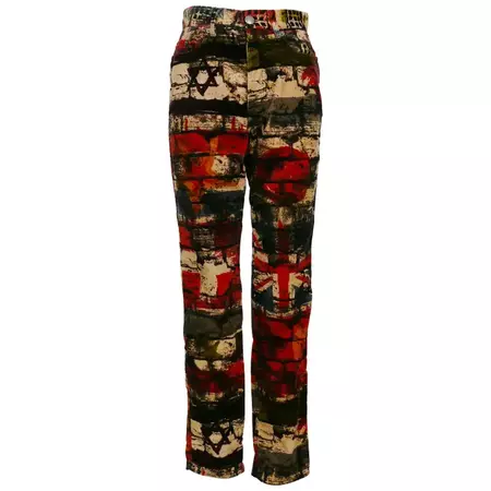 Jean Paul Gaultier Vintage Wall and Flags Print Pants Trousers For Sale at 1stDibs | jean paul gaultier pants, jean paul pants, jean paul gaultier trousers