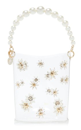 Joan PVC Bag with Faux Pearls by Rosantica | Moda Operandi