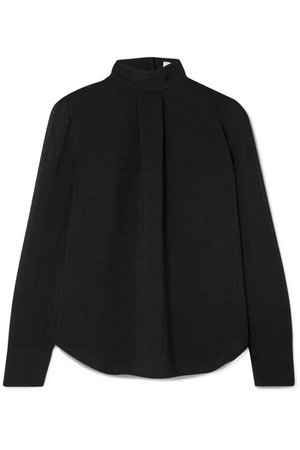 Cefinn | Riley pleated voile turtleneck blouse | NET-A-PORTER.COM