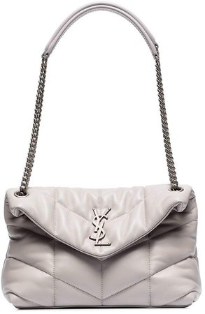 grey Loulou Puffer small leather shoulder bag