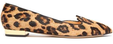 Kitty D'orsay Leopard Print Calf Hair Flats - Womens - Leopard