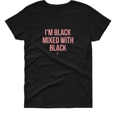 black mixed with blacker t-shirt