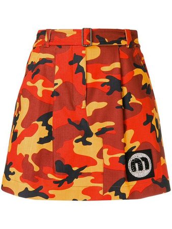 Miu Miu camouflage mini skirt
