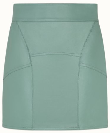 FENTY Wasabi Leather Mini Skirt